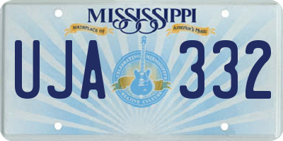 MS license plate UJA332