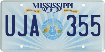 MS license plate UJA355