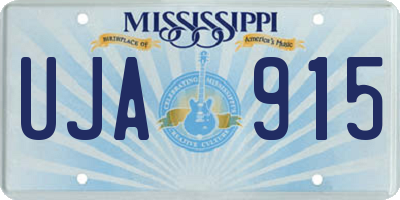MS license plate UJA915