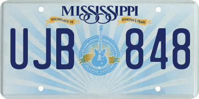 MS license plate UJB848