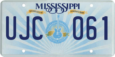 MS license plate UJC061