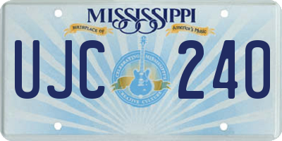 MS license plate UJC240