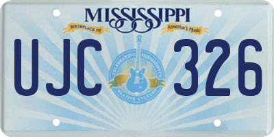 MS license plate UJC326