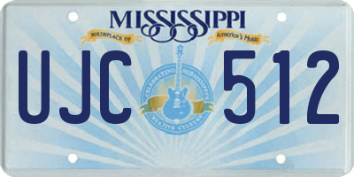 MS license plate UJC512