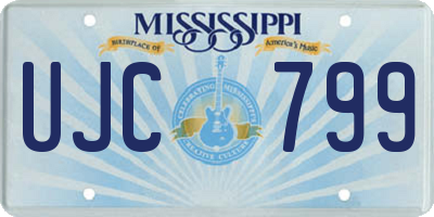 MS license plate UJC799
