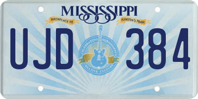 MS license plate UJD384