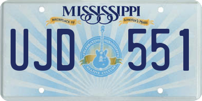 MS license plate UJD551