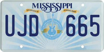MS license plate UJD665