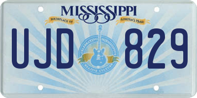 MS license plate UJD829