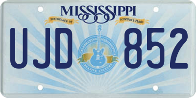 MS license plate UJD852