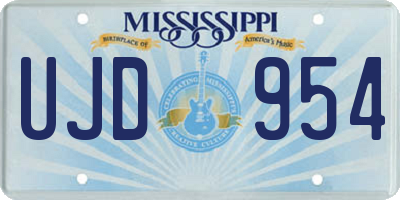 MS license plate UJD954
