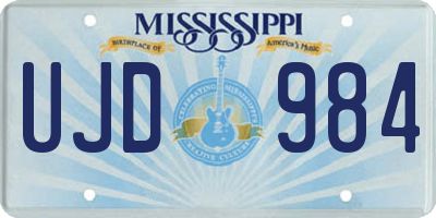 MS license plate UJD984