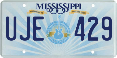 MS license plate UJE429