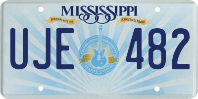 MS license plate UJE482
