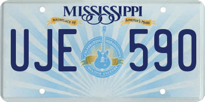 MS license plate UJE590