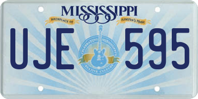 MS license plate UJE595