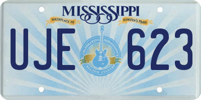 MS license plate UJE623