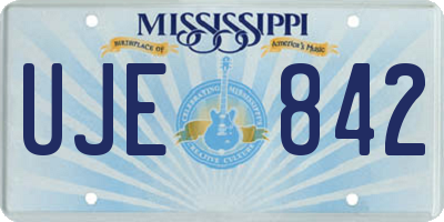 MS license plate UJE842