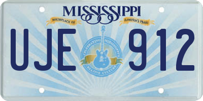 MS license plate UJE912