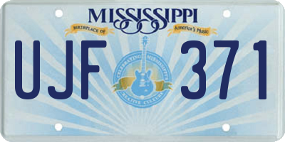 MS license plate UJF371