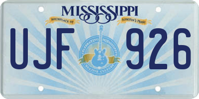 MS license plate UJF926