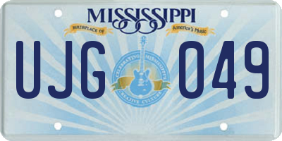 MS license plate UJG049
