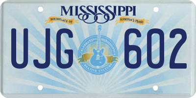 MS license plate UJG602