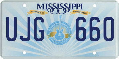 MS license plate UJG660