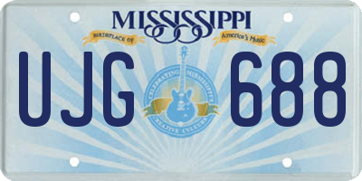 MS license plate UJG688