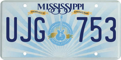 MS license plate UJG753