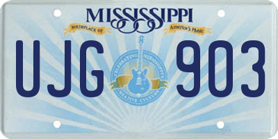 MS license plate UJG903