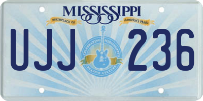 MS license plate UJJ236