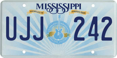 MS license plate UJJ242