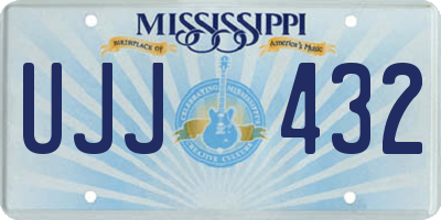 MS license plate UJJ432