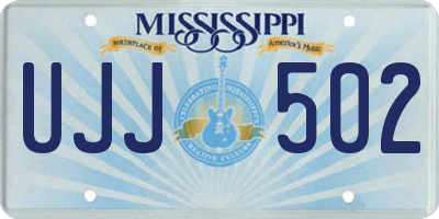 MS license plate UJJ502