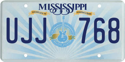 MS license plate UJJ768