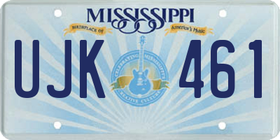 MS license plate UJK461