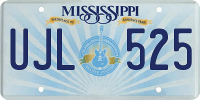 MS license plate UJL525