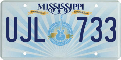 MS license plate UJL733