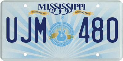 MS license plate UJM480