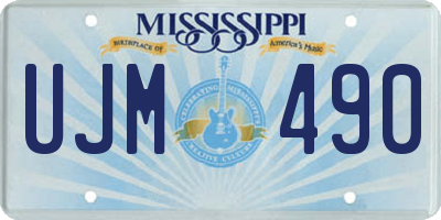 MS license plate UJM490