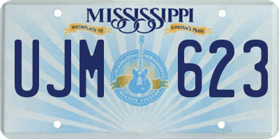 MS license plate UJM623