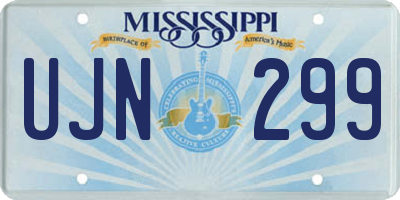 MS license plate UJN299