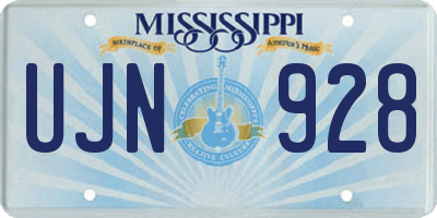 MS license plate UJN928