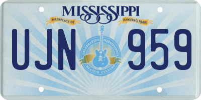 MS license plate UJN959
