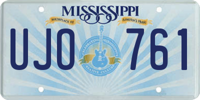 MS license plate UJO761
