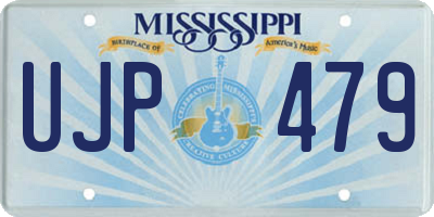 MS license plate UJP479
