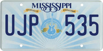 MS license plate UJP535