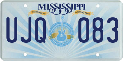 MS license plate UJQ083