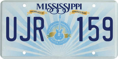MS license plate UJR159